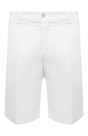 Льняные шорты 120% Lino. Цвет: белый