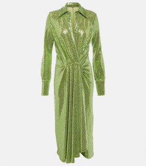 Платье миди Joelle со сборками и пайетками, зеленый Dodo Bar Or
