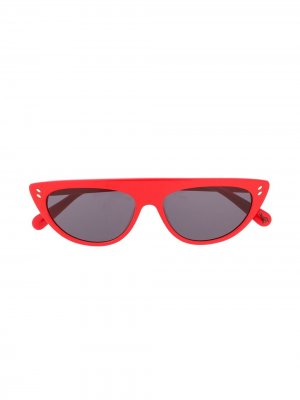 Солнцезащитные очки с прямой планкой Stella McCartney Kids. Цвет: красный