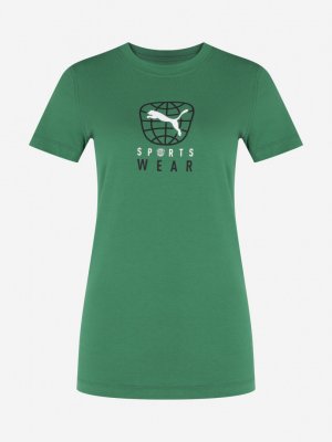 Футболка женская Better Sportswear, Зеленый PUMA. Цвет: зеленый