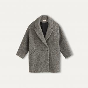 Пальто длинное MING BA&SH. Цвет: серый меланж