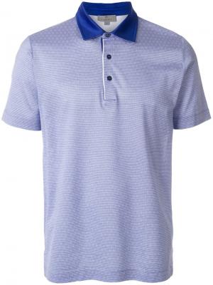 Рубашка-поло с жаккардовым узором Canali. Цвет: синий
