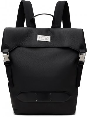 Черный мягкий рюкзак с клапаном 5AC Maison Margiela