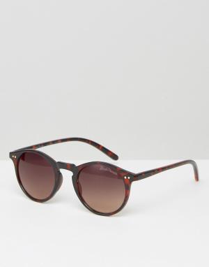 Круглые солнцезащитные очки Havana Black Phoenix. Цвет: коричневый