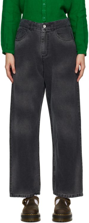 Черные серебряные джинсы Ymc
