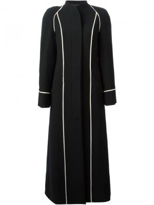 Длинное пальто Jean Louis Scherrer Vintage. Цвет: чёрный