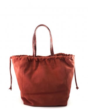 Женская сумка через плечо с двумя ручками из оранжевой кожи , оранжевый Dimoni