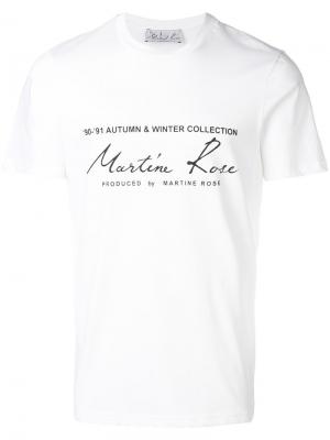 Printed logo T-shirt Martine Rose. Цвет: белый