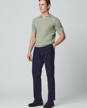 Классические мужские брюки чинос темно-синего цвета , темно-синий Hackett. Цвет: синий