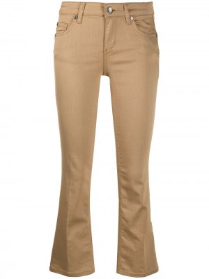 Укороченные расклешенные брюки LIU JO. Цвет: коричневый