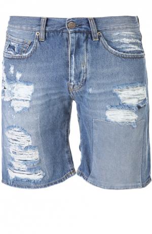 Джинсовые шорты 2 Men Jeans. Цвет: синий