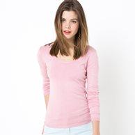 Пуловер из тонкого трикотажа с длинными рукавами LES PETITES BOMBES. Цвет: розовый