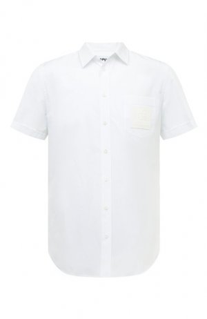 Хлопковая рубашка Moschino. Цвет: белый
