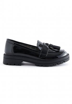 Слипоны School Chunky Tassel Loafers , цвет black patent Next