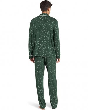 Пижамный комплект William Printed PJ Set, цвет Winterpine Forest Green/Ivory Eberjey