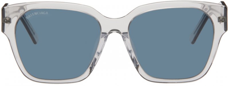 Серые квадратные солнцезащитные очки , цвет Grey/Grey/Blue Balenciaga