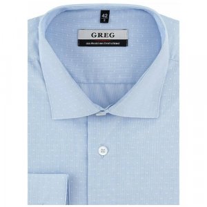 Рубашка , размер 174-184/39, голубой GREG. Цвет: голубой