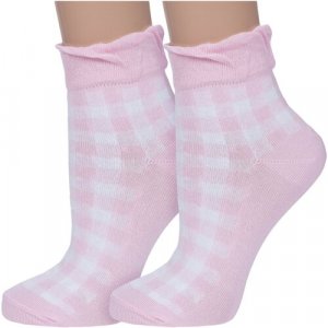 Носки , 2 пары, размер 23, розовый PARA socks. Цвет: розовый
