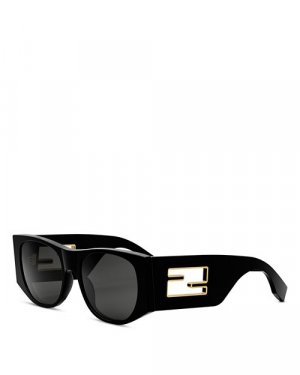Овальные солнцезащитные очки Baguette, 54 мм , цвет Black Fendi