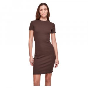 Короткое платье Short Sleeve, коричневый Urban Classics