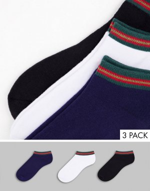 Набор из 3 пар спортивных носков до щиколотки -Multi Luke