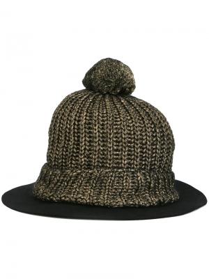 Шапка-бини с широкими полями Super Duper Hats. Цвет: чёрный