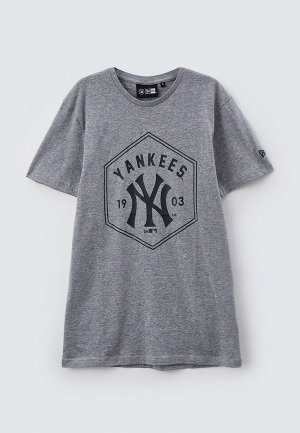 Футболка New Era Adult T-shirt MLB OUTDOOR PATCH. Цвет: серый