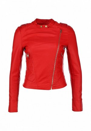 Куртка кожаная Catwalk88. Цвет: красный