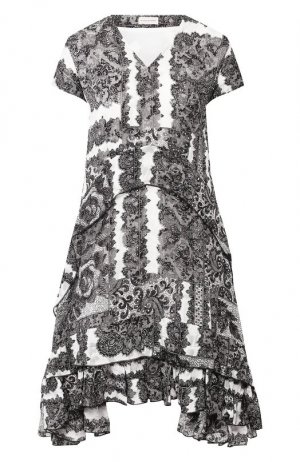 Платье из смеси вискозы и шелка By Malene Birger. Цвет: чёрно-белый
