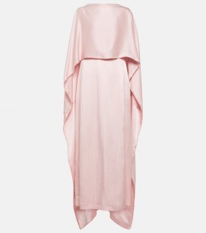 Шелковое атласное платье с накидкой GABRIELA HEARST, розовый Hearst