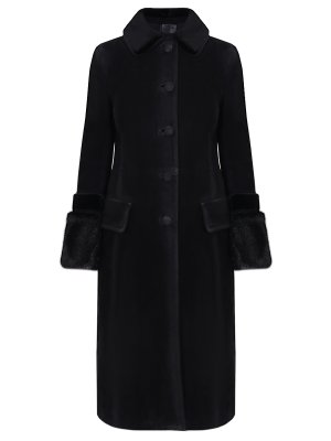 Плащ замшевый с мехом PRADA