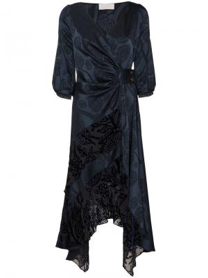 Длинное платье с принтом пейсли Peter Pilotto. Цвет: синий
