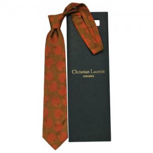Эффектный оранжевый галстук 837346 Christian Lacroix. Цвет: оранжевый