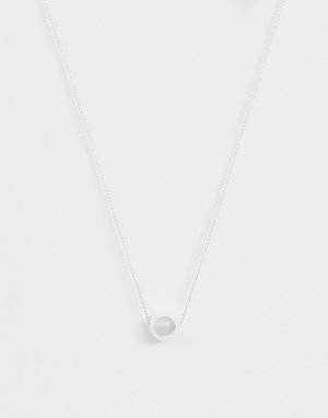 Посеребренное ожерелье с подвеской-шариком Newport-Серебряный Gorjana