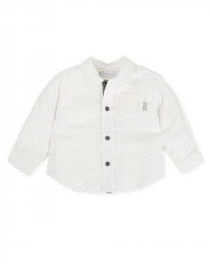 Рубашка Viyela для мальчика в горошек , белый Tutto Piccolo