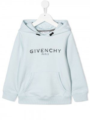 Худи с логотипом Givenchy Kids. Цвет: синий