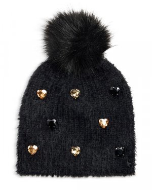 Шляпа из искусственной альпаки, украшенная кристаллами , цвет Black Jocelyn