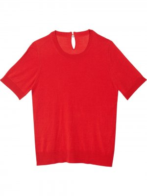 Трикотажная футболка с круглым вырезом Carolina Herrera. Цвет: красный