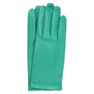 Кожаные перчатки Dries Van Noten. Цвет: зелёный