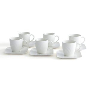 Комплект из 6 чайных чашек LA REDOUTE INTERIEURS. Цвет: белый