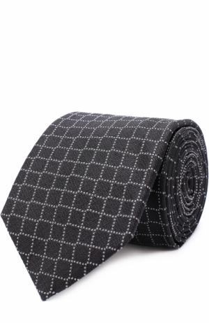 Шелковый галстук с узором Pal Zileri. Цвет: чёрный