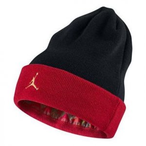 Кепка Air Jordan Cny Cuffed Knitted Hat New Year's Pack 'Black Red', черный Nike