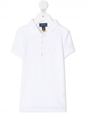 Рубашка поло с вышитым логотипом Ralph Lauren Kids. Цвет: белый