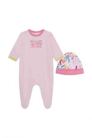 Хлопковые комбинезоны для новорожденных , розовый Marc Jacobs