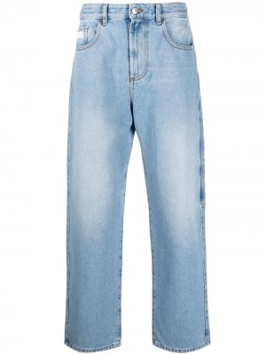 Прямые джинсы с нашивкой-логотипом Gcds. Цвет: синий