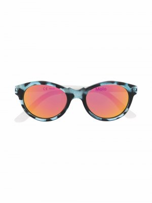 Солнцезащитные очки с анималистичным принтом Molo. Цвет: белый