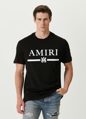 Черная футболка с логотипом Amiri. Цвет: черный