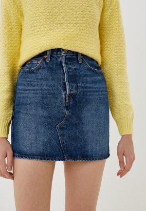 Юбка джинсовая Levis® Levi's®. Цвет: синий
