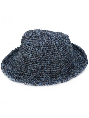 Плетеная шляпа Issey Miyake Men. Цвет: синий
