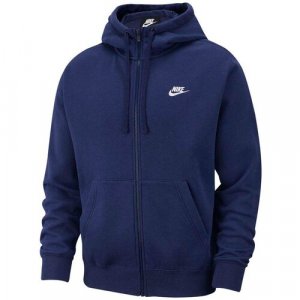 Толстовка Sportswear Club Fleece Mens Full-Zip Hoodie, размер 2XL, синий NIKE. Цвет: синий